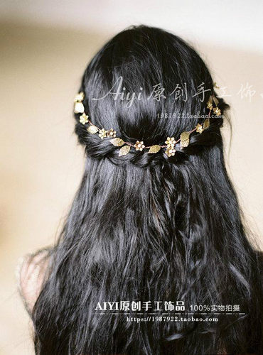 金叶清新森女造型配饰韩式花朵
