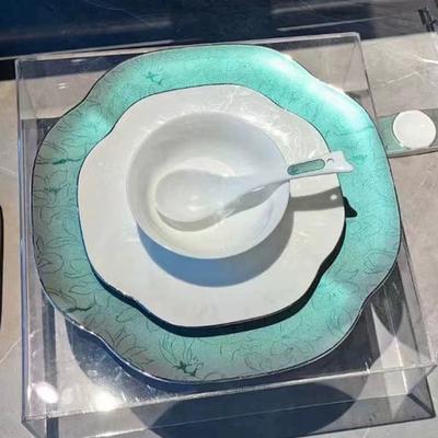 私人会所餐具套装高档餐厅10寸骨碟8寸骨头盘翅碗调味碟酒店专用