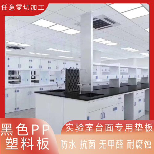 实验室台面专用垫板可裁剪隔板黑色PP胶板材隔板瓷白硬熟料尼龙板
