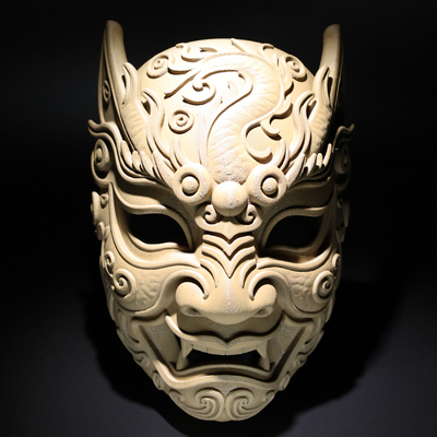 日本鬼脸龙头面具鬼怪万圣节