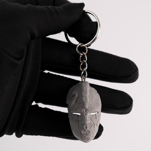 jojo石像鬼面具钥匙链3D打印立体工艺整蛊搞怪礼品石面人包包挂饰