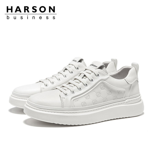 HARSON哈森男鞋真皮时尚厚底
