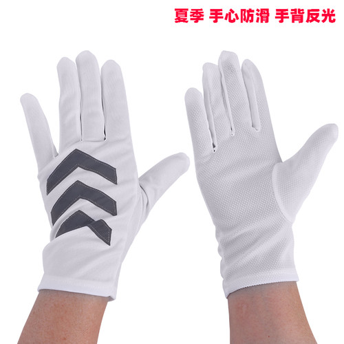 夏季反光薄高反光夜间手套
