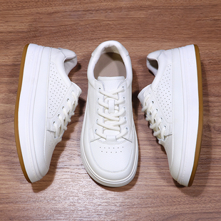头层牛皮小白鞋女2026新款春季大码女鞋41休闲百搭真皮运动板鞋43