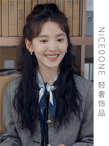 你也有今天章若楠成瑶同款蝴蝶结丝巾丝带装饰绑发编发真丝绑发女