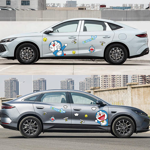 比亚迪秦L哆啦A梦车身侧贴装饰