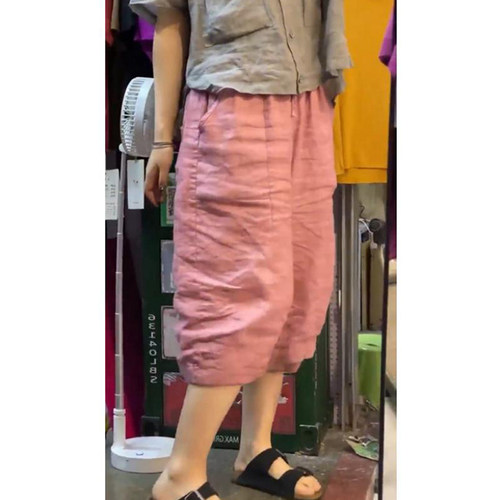 夏季薄款大码阔腿裤高腰奶奶裤