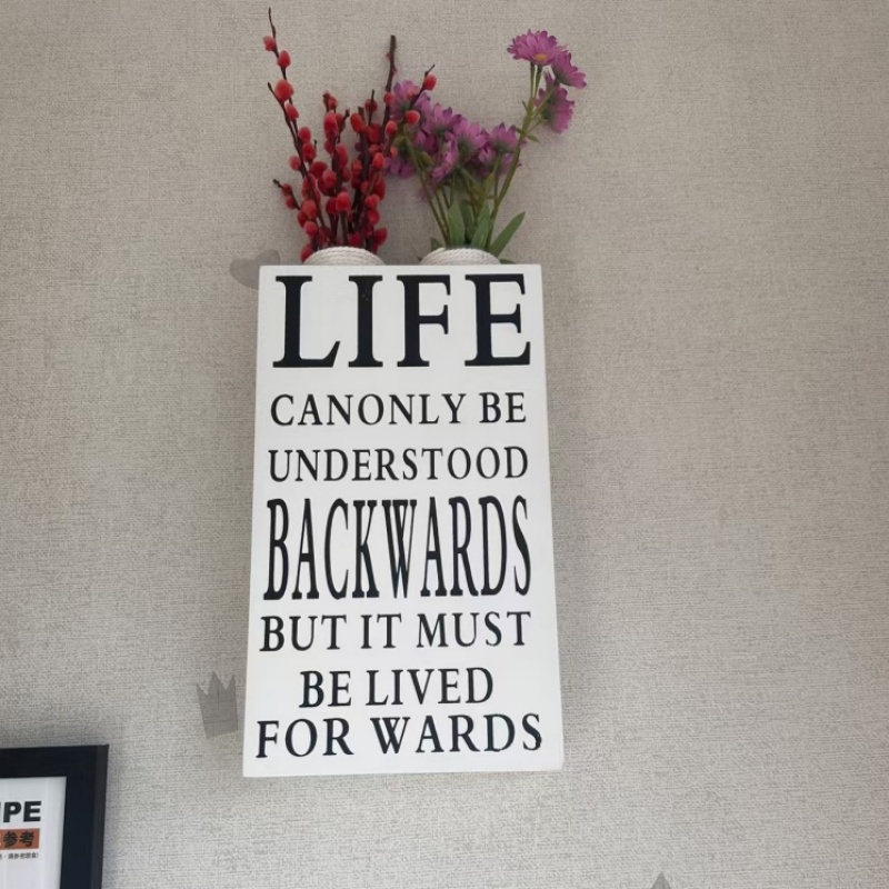 欧式挂墙木板装饰水培植物花插