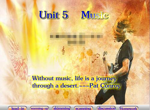 Flash课件高中比赛课件——Unit 5 music Warming Up and Reading