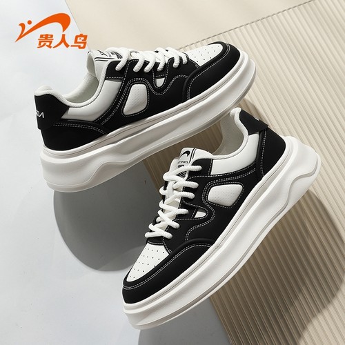 贵人鸟车缝线系带男士低帮