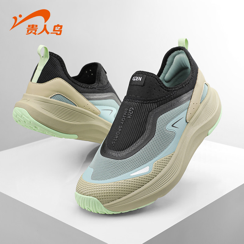 【乐行】贵人鸟男鞋运动鞋春季2026新款一脚蹬懒人减震跑步鞋男款