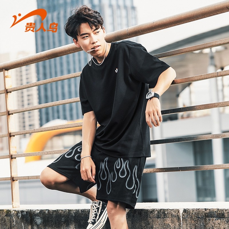 贵人鸟针织运动短袖男2026冬季新款潮流休闲百搭宽松T恤上衣薄款,运动服/休闲服装,运动T恤,淘宝优惠券,粉丝福利购,淘宝优惠卷