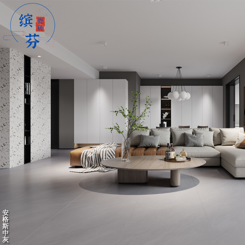 广东750x1500数码干粒超细干粒哑光客厅瓷砖素灰色地砖防滑地板砖使用感如何?