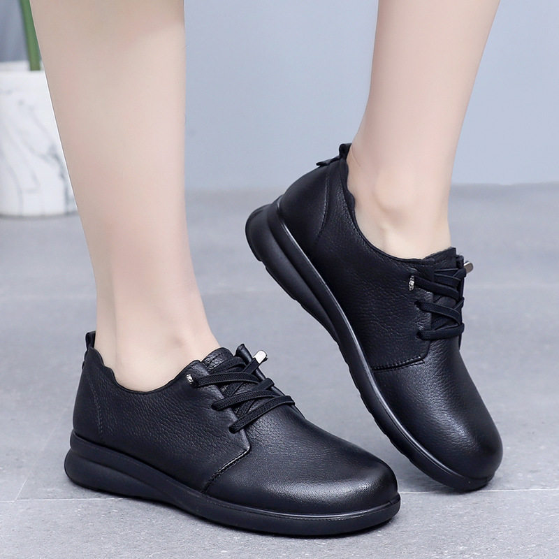 头层牛皮2026春季防滑妈妈鞋舒适中年系带单鞋软底皮鞋中老年女鞋,女鞋,深口单鞋,淘宝优惠券,粉丝福利购,淘宝优惠卷