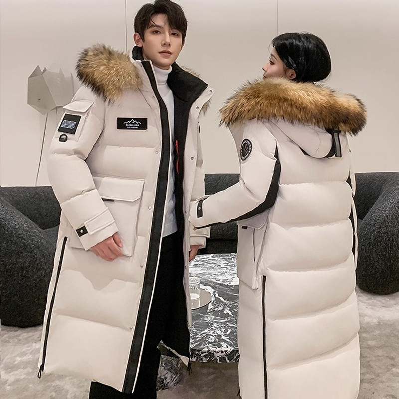 情侣极寒长款过膝羽绒服男女冬季新款加厚保暖鹅绒外套工装派克服,男装,羽绒服,淘宝优惠券,粉丝福利购,淘宝优惠卷