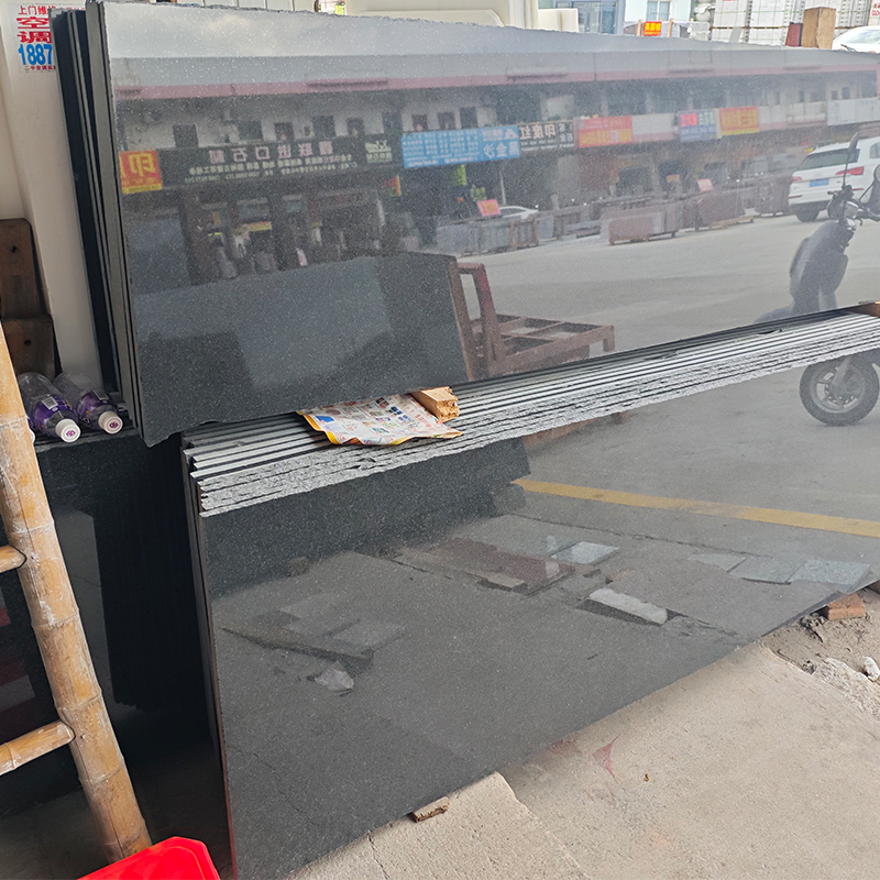 天然花岗岩门槛石过门洗手台灶台面板津巴布韦黑楼梯踏步光面定制