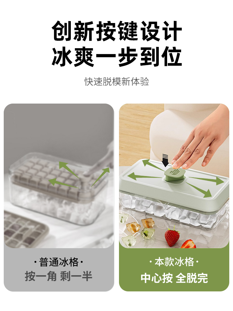 Xingpulai Ice Cube Mold, Ice Grid, Ice Mold, Frozen Ice Cube Box, Artifact, Silicone Supplement, Frozen Grid, Household Ice Ball