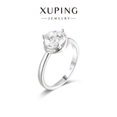 旭平大颗三爪单石戒指简约ins小众个性 高级感食指戒优雅精致指环