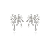 设计感简约ins风微镶耳环 高智感烟花绽放轻奢时尚 旭平 花落