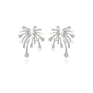 小如【花落】高智感烟花绽放轻奢时尚设计感简约ins风微镶耳环