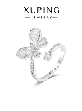 旭平立体蝴蝶结开口戒指女甜美高级感气质食指戒轻奢质感小众指环