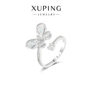 旭平立体蝴蝶结开口戒指女甜美高级感气质食指戒轻奢质感小众指环