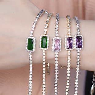 小如【松烟黛墨】微镶人造石绿色轻奢复古高级感冷淡雅静风手链