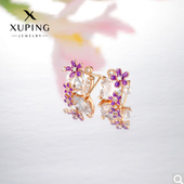 旭平滴釉气质花花闪耀冰糖人造石气质优雅耳环耳钉简约夏日易搭