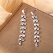 旭平 闪耀千金 轻奢白月光温柔麦穗灵动人造石优雅耳环耳饰