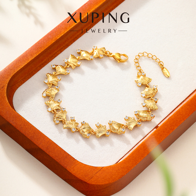 艳艳仿黄金色扇形手链女复古新中式气质小众高级感手饰