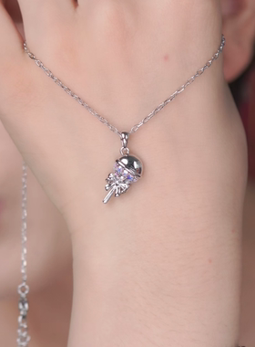 旭平圣诞糖果棒棒糖仿水晶系列项链