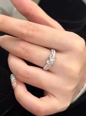 旭平新中式复古麦穗蝴蝶结戒指女宫廷风食指戒时尚易搭高级感指环