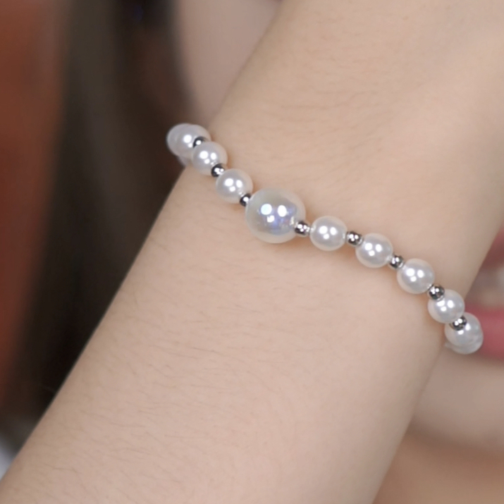 旭平合金人鱼姬隔珠手串手链