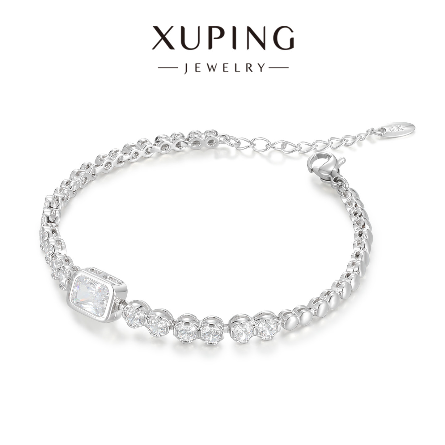 旭平彩宝系列冰糖方圆形手链时尚轻奢小众设计高级感甜美气质手饰