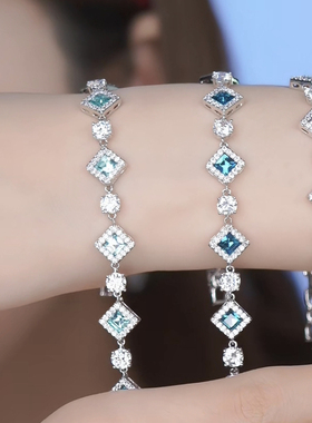 米果合金仿水晶方块手链