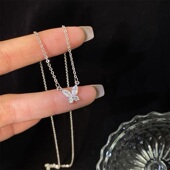 旭平 浪漫星河 小巧蝴蝶项链女生轻奢小众高级感易搭简约锁骨链