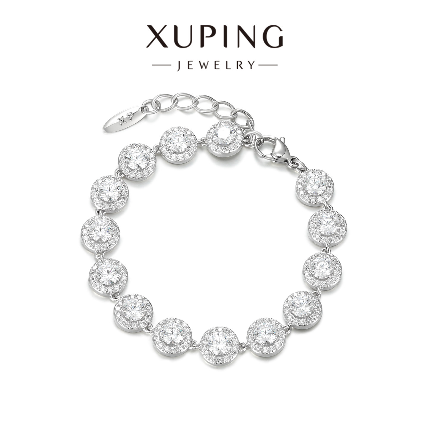 旭平彩宝系列彩色vintage轻奢闪烁冰糖圆饼手链简约时尚通勤手饰