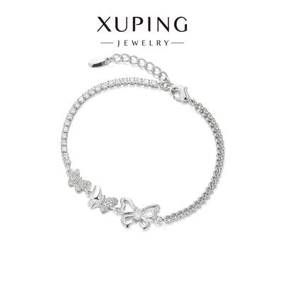 旭平蝴蝶拼接手链女不对称链条高级感轻奢时尚个性小众设计手饰