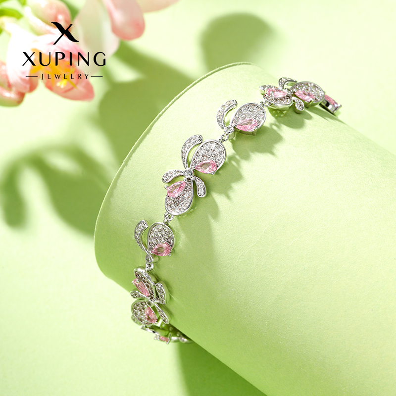 旭平时尚气质蝴蝶手链微镶密镶人造石温柔优雅简约手链GDW