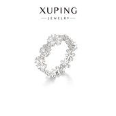 旭平温柔花事繁花戒指女精致氛围个性 满镶花型轻奢甜美气质食指戒