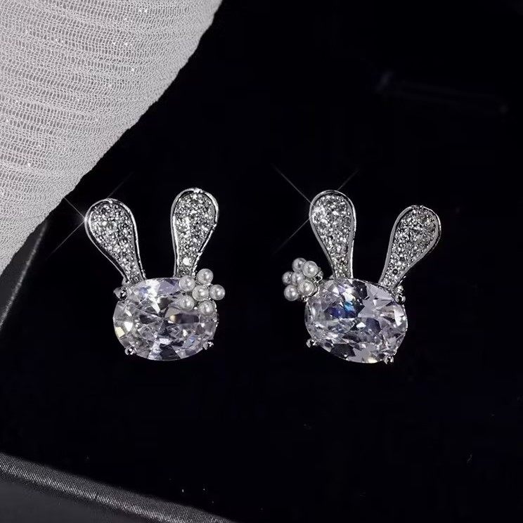 旭平可爱小兔子蚊香盘耳夹闪烁蛋面时尚轻奢高级感甜美气质耳饰女,饰品/流行首饰/时尚饰品新,耳夹,淘宝优惠券,粉丝福利购,淘宝优惠卷