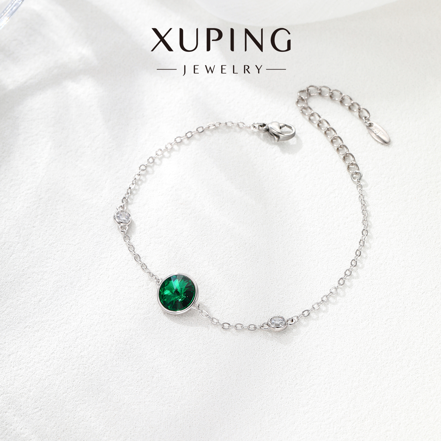 旭平仿水晶系列圆形手链女简约ins风潮流小众设计高级感手饰