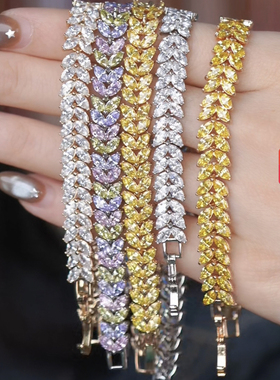 旭平重工时尚密镶气质闪耀易搭好搭麦穗手链手表扣