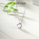 旭平人鱼之泪四爪单石项链女时尚 精致气质小巧设计高级感锁骨链