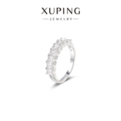 旭平轻奢时尚 闪亮冰糖方形戒指女个性 简约ins气质易搭食指戒指环