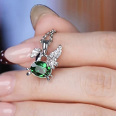 旭平仿水晶系列微镶兔头项链女时尚 轻奢气质小众设计高级感锁骨链