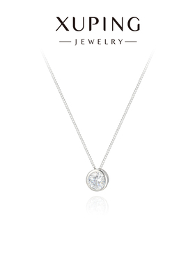 旭平人鱼之泪包边单石项链女时尚精致高级气质优雅气质新款锁骨链