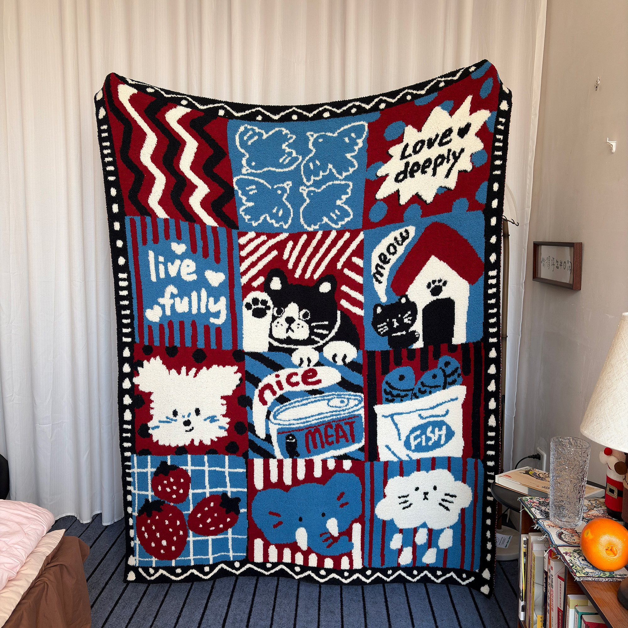 萌宠乐园半边绒毯加厚亲肤针织A类卡通沙发休闲毯办公室午睡盖毯,床上用品,休闲毯/毛毯/绒毯,淘宝优惠券,粉丝福利购,淘宝优惠卷