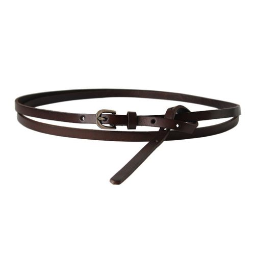 女士时尚韩版绕两圈真皮皮带