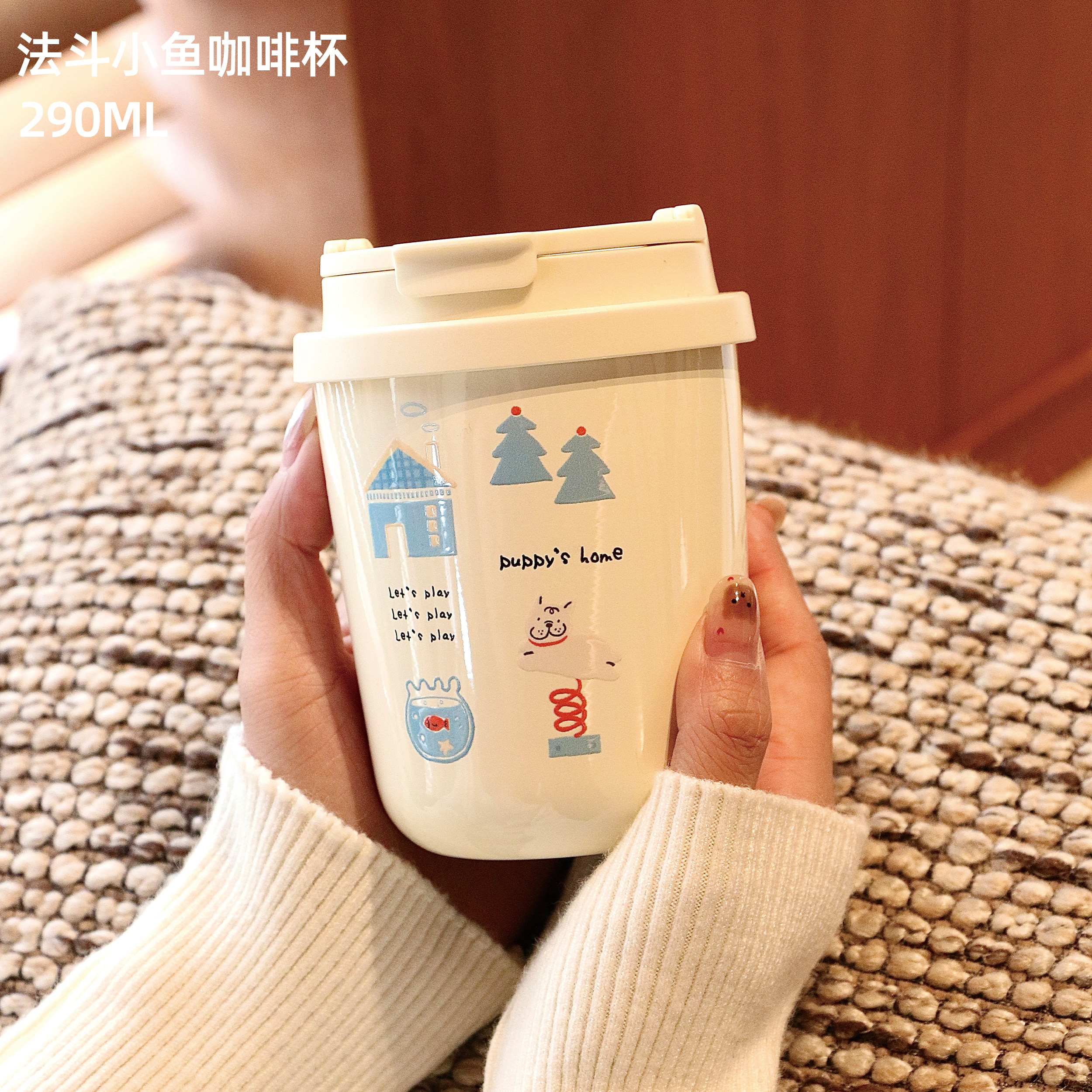 TOPCUP原创咖啡保温316不锈钢女生高颜值新款2026外出便携水杯子图片